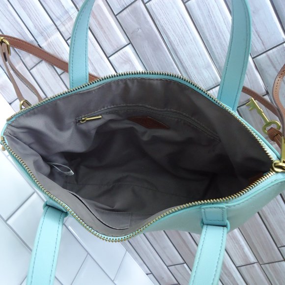 FOSSIL leather crossbody tote bag. - Picture 13 of 16